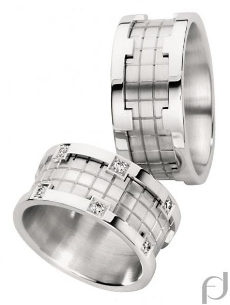 Trauringe Weissgold von Furrer Jacot 71-82940 + 71-27940